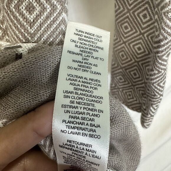 Chico’s Womens Cream Geometric Print Tunic Top‎ Sweater Size 0 US Medium Stretch - Picture 6 of 11